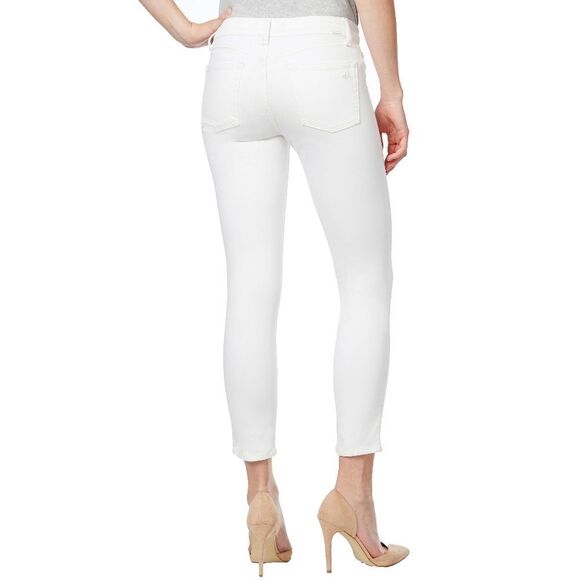 New! DL1961 Instasculpt Cropped Ankle Skinny Jeans Denim White Mid-Rise - Picture 3 of 8